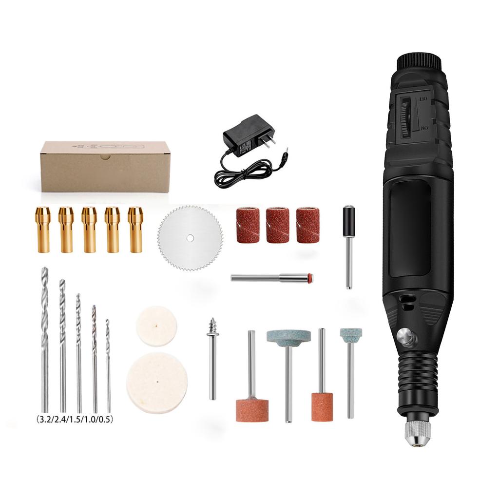 Mini Electric Drill ABS Electronic Components Multifunction 12V 13W Drilling Tool for Bone Carving