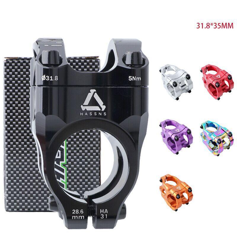 35mm Purple Silver Red Orange Short Bike Stem 31 8mm Aluminum Handlebar Fork Stem for Mountain Bike 31.8 Clamp Bicycle Bridge