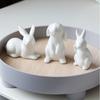 Cute Bunny Statue Simple Rabbit Model Micro Landscape Animal Sculpture  Cabinet
