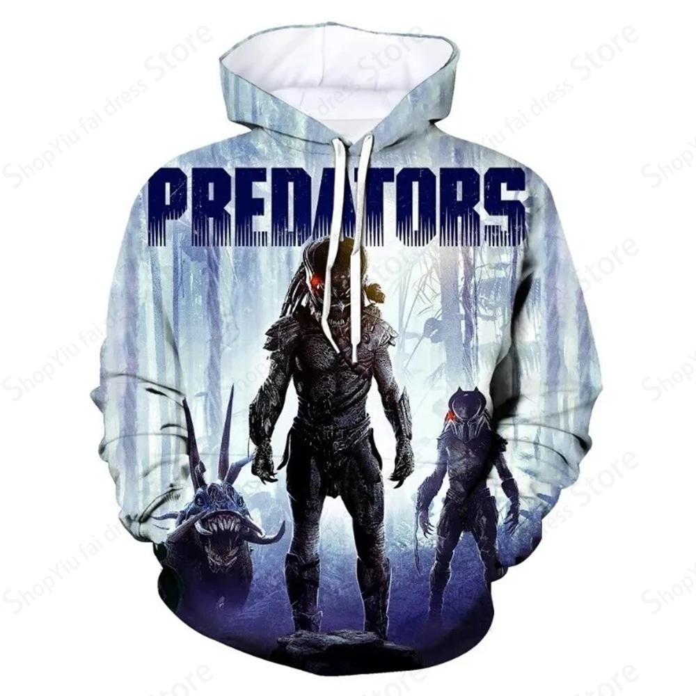 Мужская толстовка с капюшоном с принтом 3D-фильма «Хищник», графическая толстовка для мужчин и женщин, модная толстовка с капюшоном большого размера, толстовка для мальчиков, женская толстовка, мужская куртка