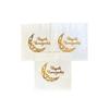 Ramadan Mubarak Gold Gilded Napkin 16l 16x16 Cm Gold Leaf With Ramadan Feast Themed Religious Ornament
