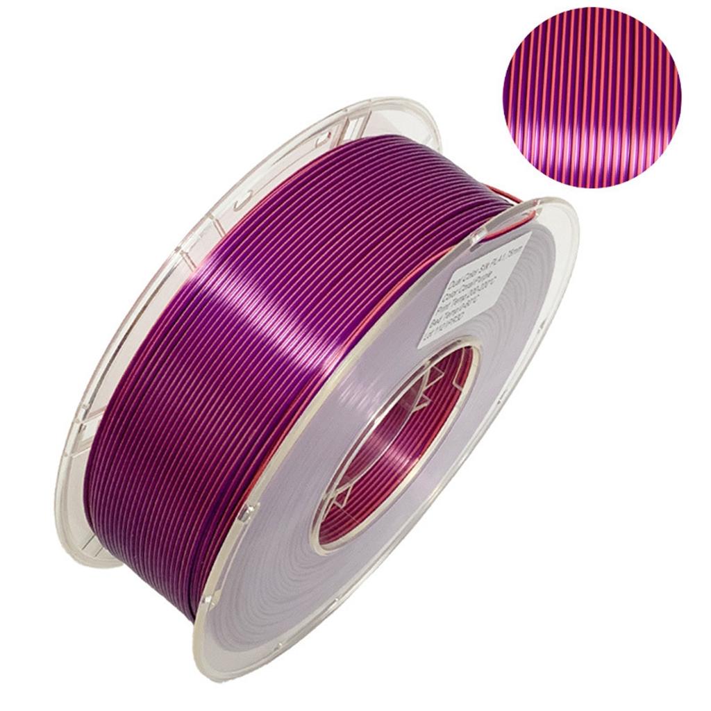 3D Printing Filament, Color Shiny PLA+ Filament 1.75mm, Silk Textures, 360°  Unveils Varied Colors, Dimensional Accuracy +/- 0.02mm, 1KG Spool(2.2lbs)