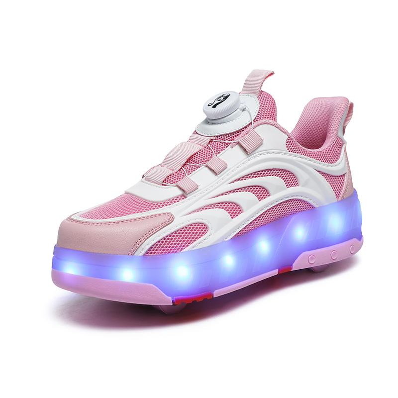 TUINANLE Детская обувь для роликовых коньков с зарядкой через USB, детские кроссовки с автоматической светодиодной подсветкой и мигающей подсветкой для мальчиков и девочек