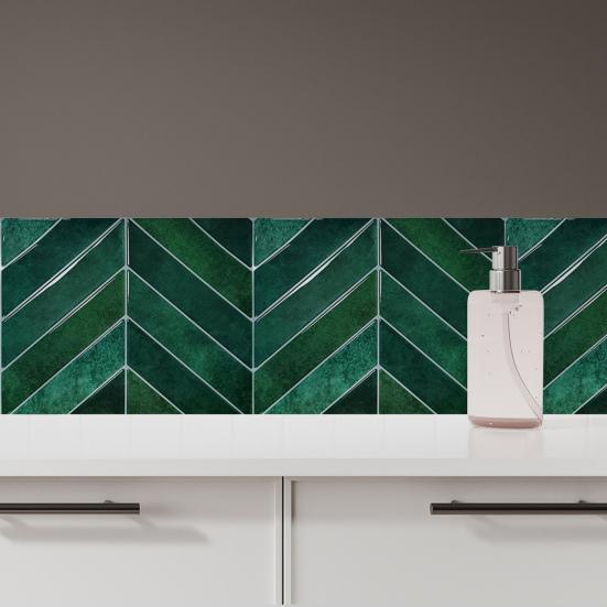 10 шт. настенных наклеек с темно-зеленым узором в виде листьев, легко наклеиваемые противоскользящие настенные наклейки для гостиной, спальни, кухни, декора