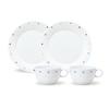 NARUMI Dot Dinnerware White Polka Cute and Set for Microwave and Dishwasher Gift Day+ Set, Dots, Casual, 4-Piece 2, Safe, Boxed, 40627-33563