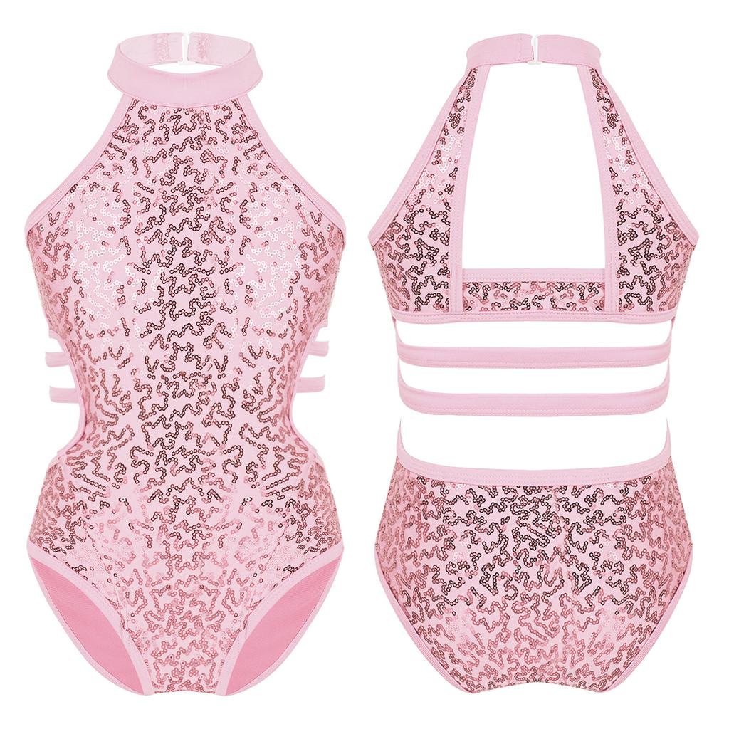 Балетное платье-пачка с блестками для маленьких девочек, гимнастическое трико для балерины, танцевальная одежда, костюм