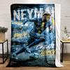 Neymar Jr Football Legacy Design Warm blanket Flannel blanket for bedroom, living room, sofa, and nap sofas