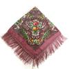 Женский этнический теплый шарф-шаль с принтом - Осенне-зимний квадратный мусульманский головной платок