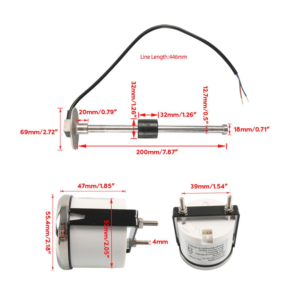 Датчик уровня топлива Датчик уровня топлива в топливном баке для лодки Датчик уровня топлива и указатель уровня топлива из нержавеющей стали