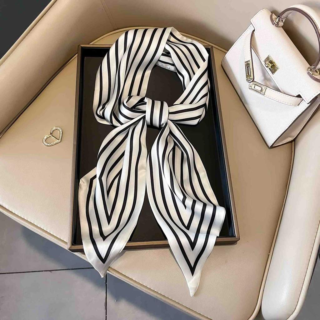 With shirt, silk scarf, small long headband, women's new tied bag, ribbon, belt decoration, waist scarf.