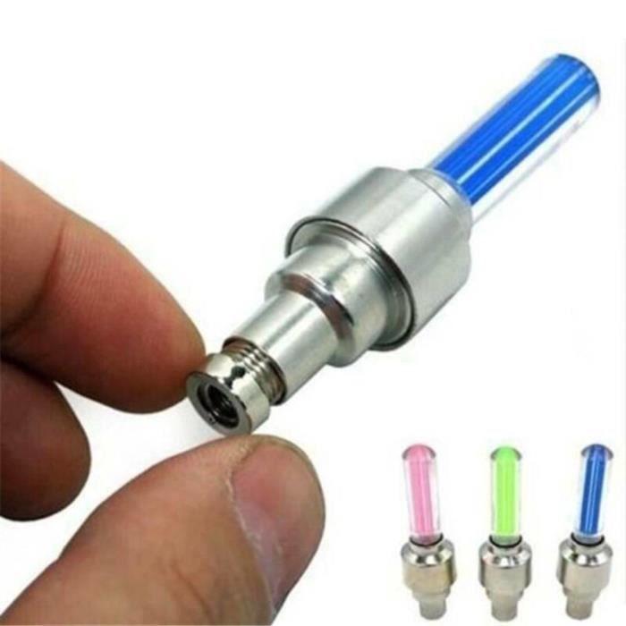 Bicycle Front Light,2PCS C--Car Wheel Tire Valve Cap, 2 Pieces, LED Flash Lights, Waterproof LED Lamp, Buck