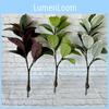 Hevea Brasiliensis Artificial Leaf With Lush Foliage For Photography Prop Decor