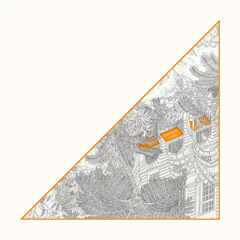 POBING Silk Scarf Women Geometric Triangle Scarves Head Echarpes Silk Foulards Femme Wraps Beach Shawls Bandana Lady Hijabs