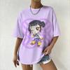 Женские футболки KPop Охотники на демонов Женская футболка оверсайз с аниме-принтом Повседневная футболка на каждый день