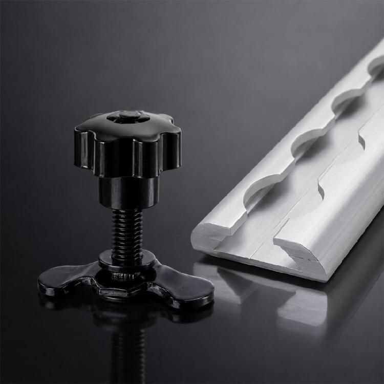 Roof Rack Adjustment Fastener Kit with Threaded Star Knob Hardware, Metal 4 Piece Set for Replacement Mounting Tasks