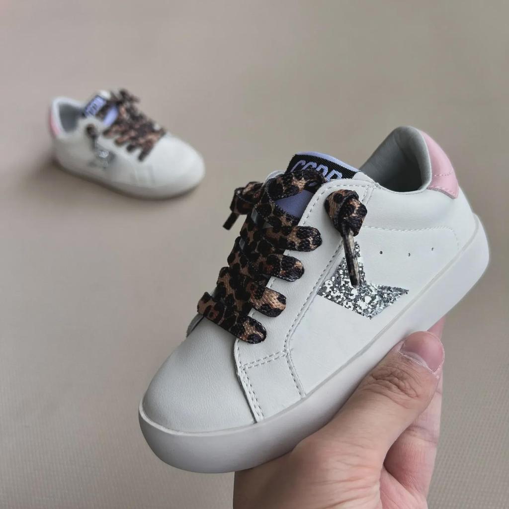 2007 г. Повседневные туфли для девочек с золотисто-розовыми звездами и пайетками, с мягкой подошвой