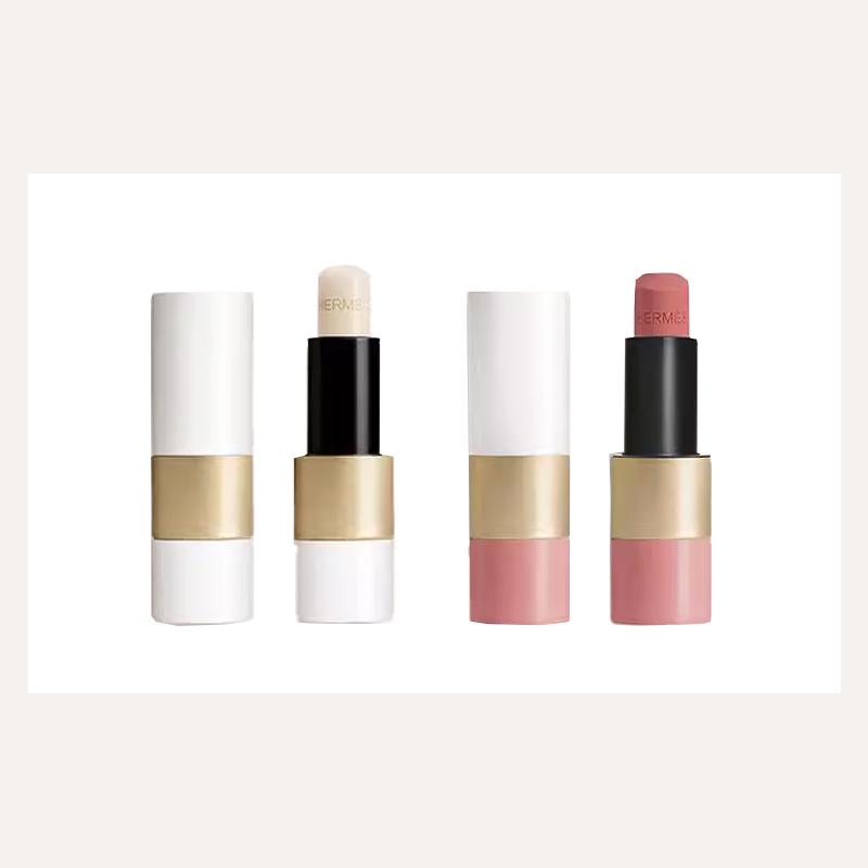 Hermes Великолепный подарочный набор для губ Lip Lip Double Увлажняющий 5306451 5306451-Бальзам для губ 3,5 г + Розовая помада #49