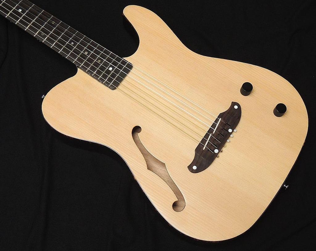 Schecter SNTL Нейлоновые струны Oriental Line Schecter Электрогитара с тонким корпусом F-образное отверстие Электроакустическая форма Telecaster Сатин Натуральный Пассивный Минор