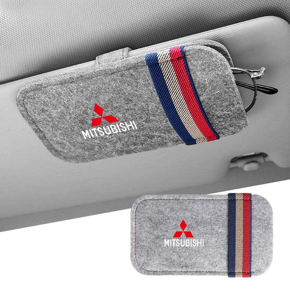 Car Sunglasses Organizer Bag Eyeglass Holder Glasses Storage Clip Accessories For Mitsubishi Lancer Asx Outlander Pajero l200