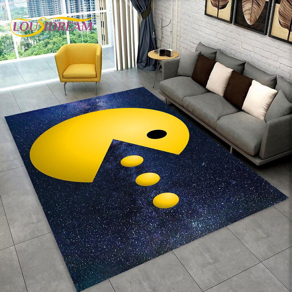 Pacman Retro Classics Game Gamer Area Rug,Carpet Rug for Home Living Room Children Bedroom Sofa Doormat Decor,Non-slip Floor Mat