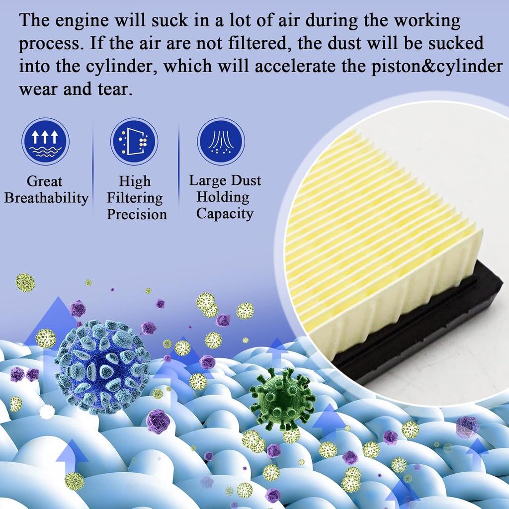Engine Air Filter For 2017-2024 Subaru Impreza Crosstrek Ascent Forester Outback WRX 16546AA16A