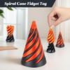 3D-печатная спиральная конусная игрушка, невозможная пирамида, сквозная скульптура, сквозная пирамида, игрушка-фиджет, мини-вихревая нить, иллюзия