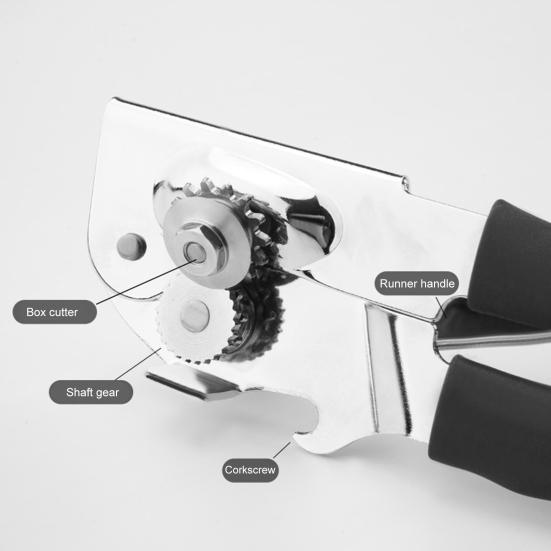 Ручной консервный нож, открывалка для бутылок из нержавеющей стали, прочная, удобная для пожилых людей, кухонные гаджеты