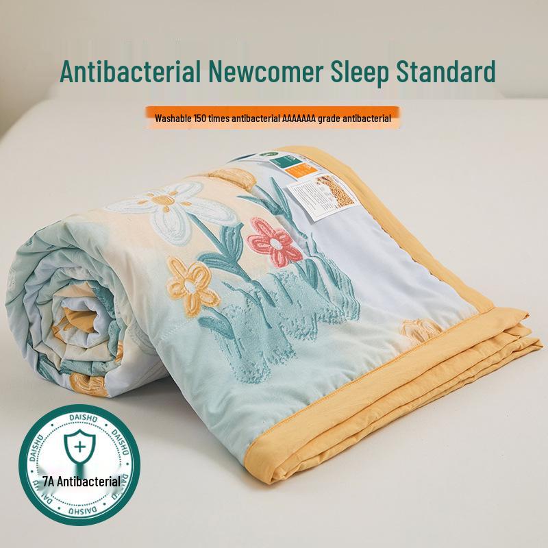 7A Antibacterial Summer Air Conditioner Quilt - Washable Cooling Cotton Quilt for Dorms and Students