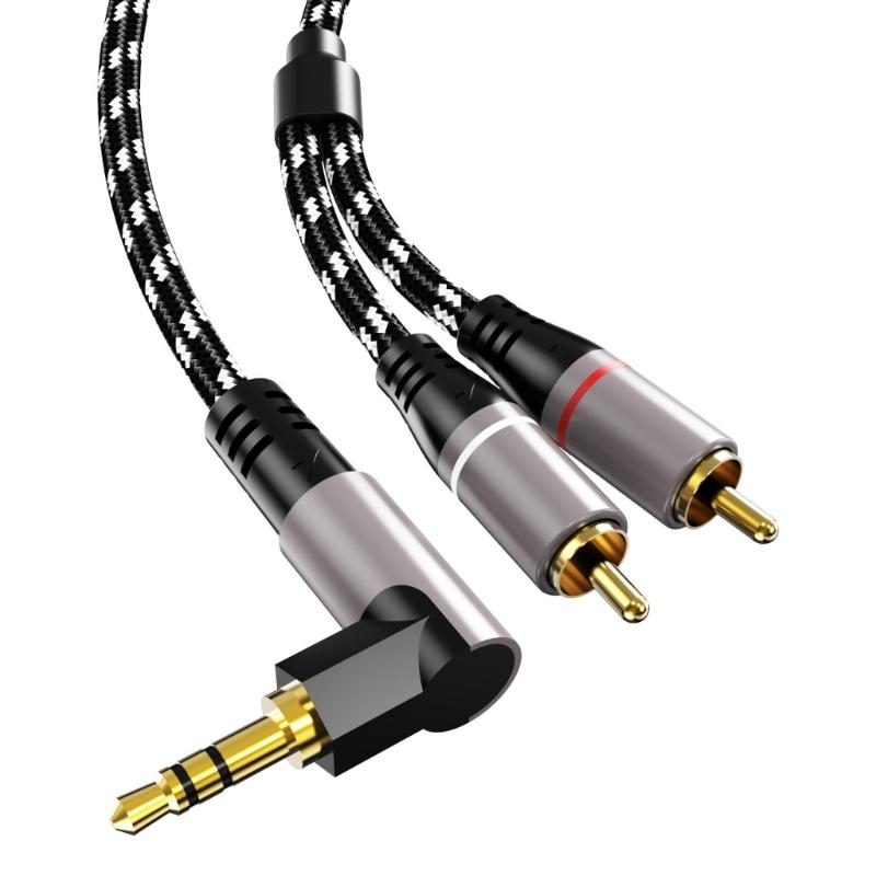 Аудиокабель 2RCA HIFI, 3,5 мм штекер на 2 RCA штекера, для домашнего кинотеатра, ПК, телевизора, Hi-Fi динамиков