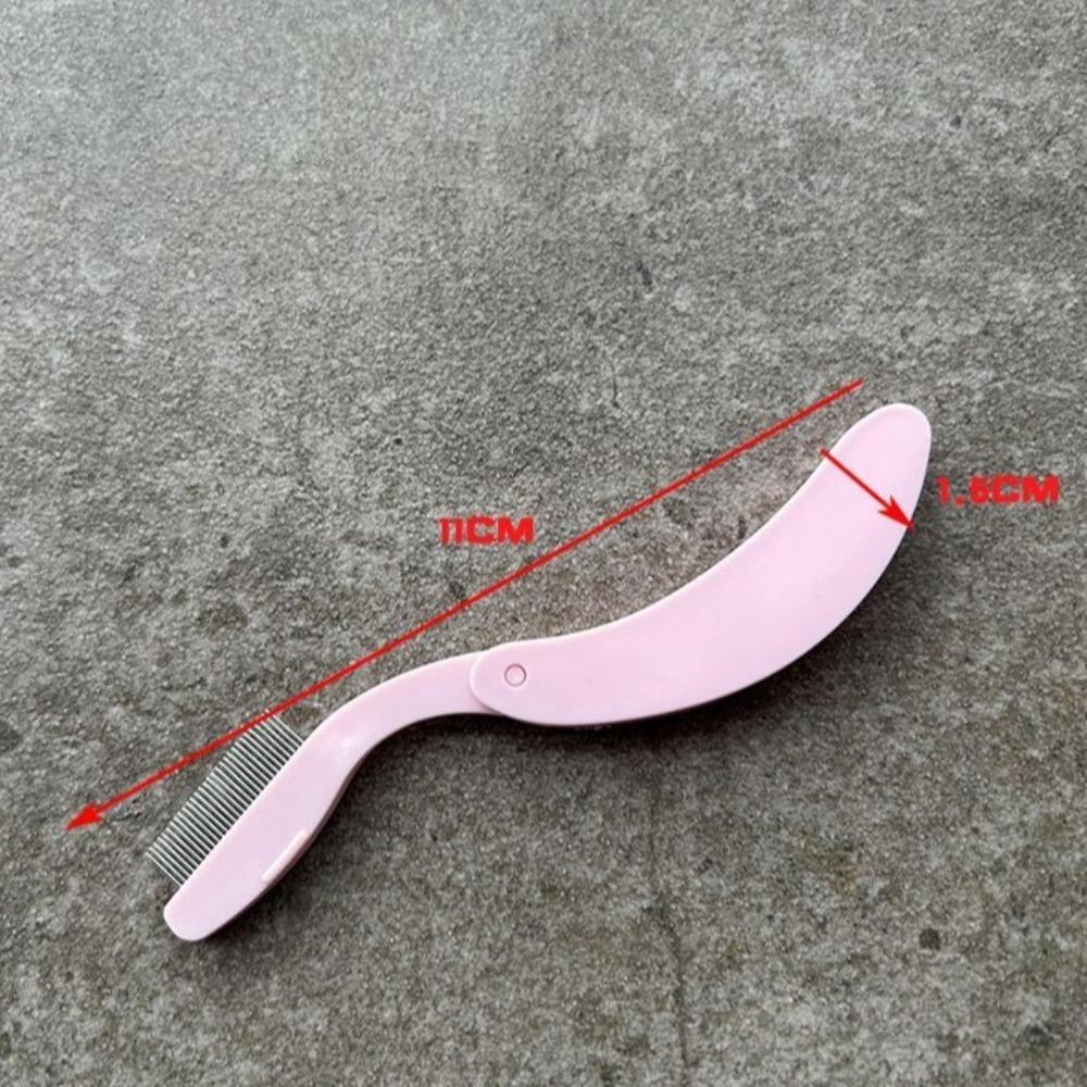 Stainless Steel Teeth Eyelash Separator Comb Foldable Mascara Comb Hot Eyelash Brush Makeup Tools