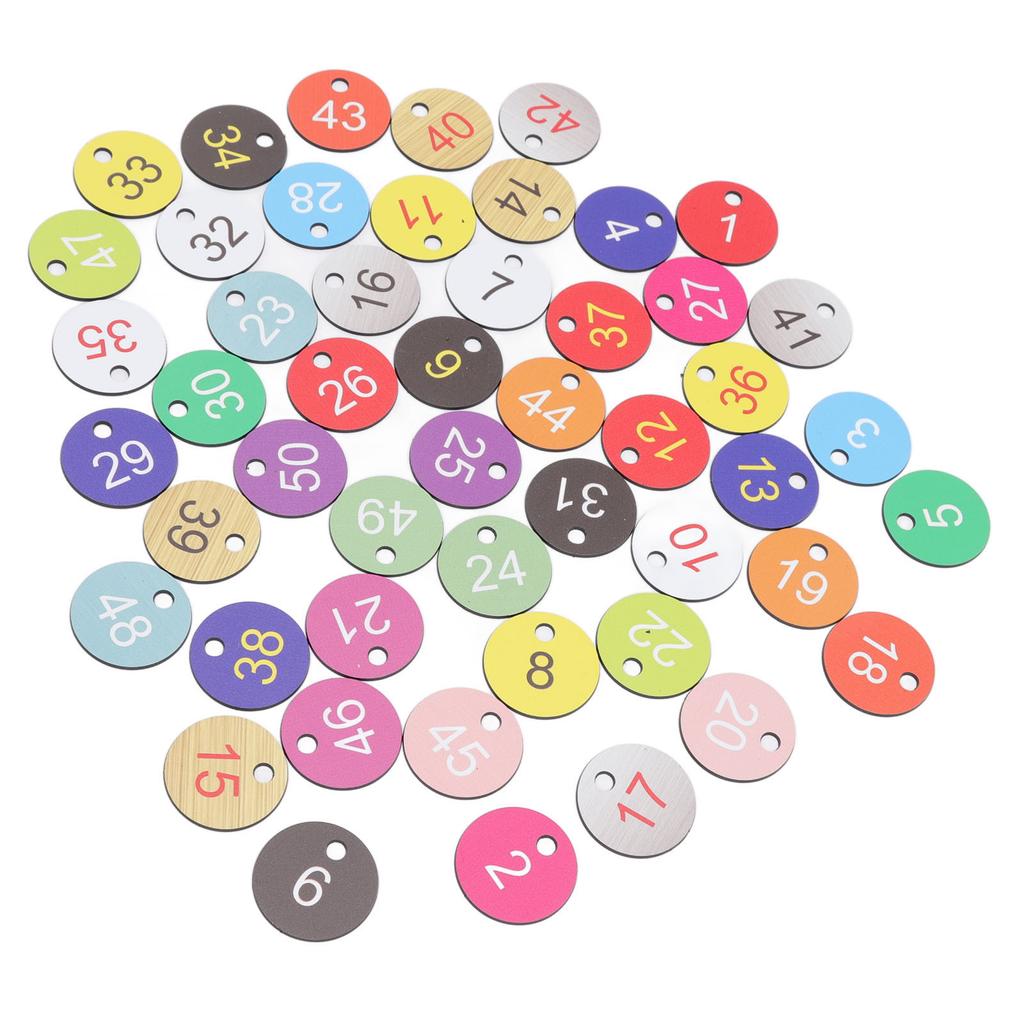 50 шт. круглых пластиковых бирок с номерами для пчеловодства, животноводства, фермерства 1-50