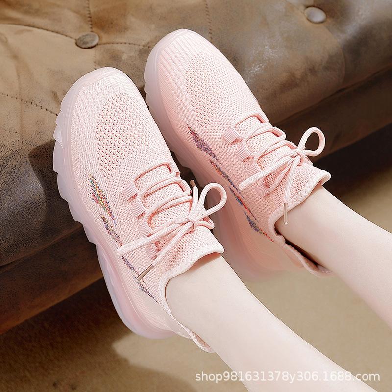 Women's Shoes Jelly Soft Sole Casual Women's Shoes Versatile Sports Women's Breathable Sports Shoes Sneakers