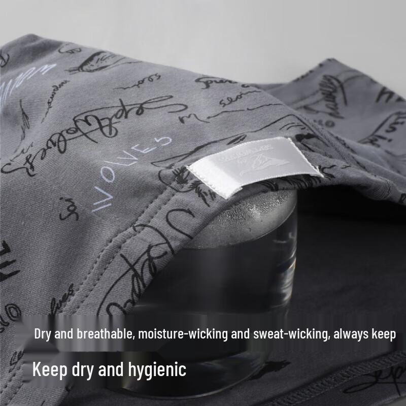 SEPTWOLVES Мужские антибактериальные боксеры-брифы из эластичного хлопка, 3 шт.