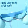 Children's swimming goggles with large frames, multi-color, waterproof and anti-fog, suitable for boys and girls, with earplugs and eye protection
