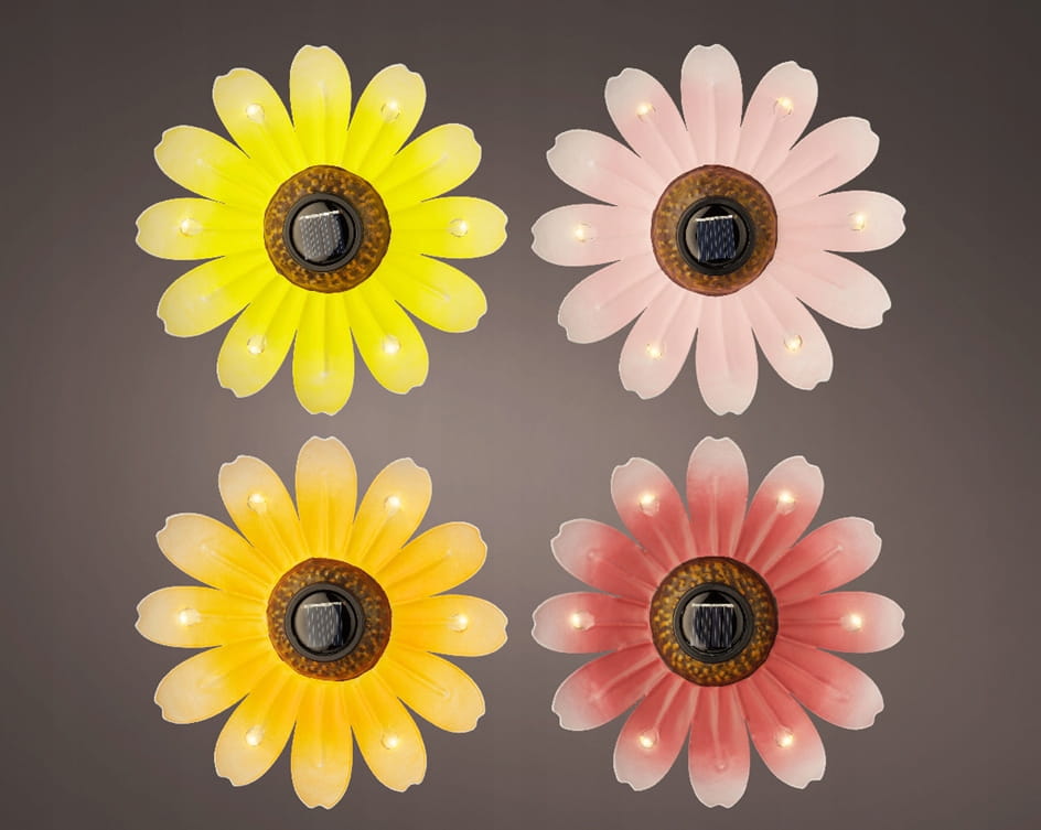 Solar flower LED 14x4cm decorative garden lamp