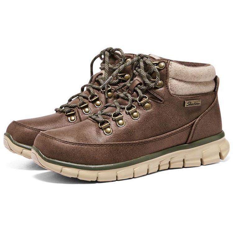 Skechers Synergy Прочные повседневные ботильоны Женские ботинки Коричневые 167425-BRN