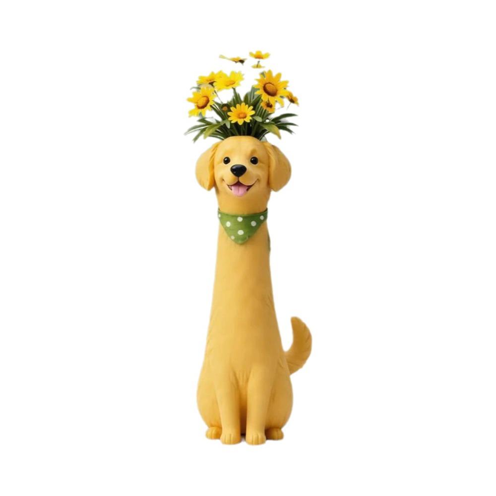 Handmade Dog Flower Vase Cartoon Animal Planter Modern Animal Flower Holder Home Decor
