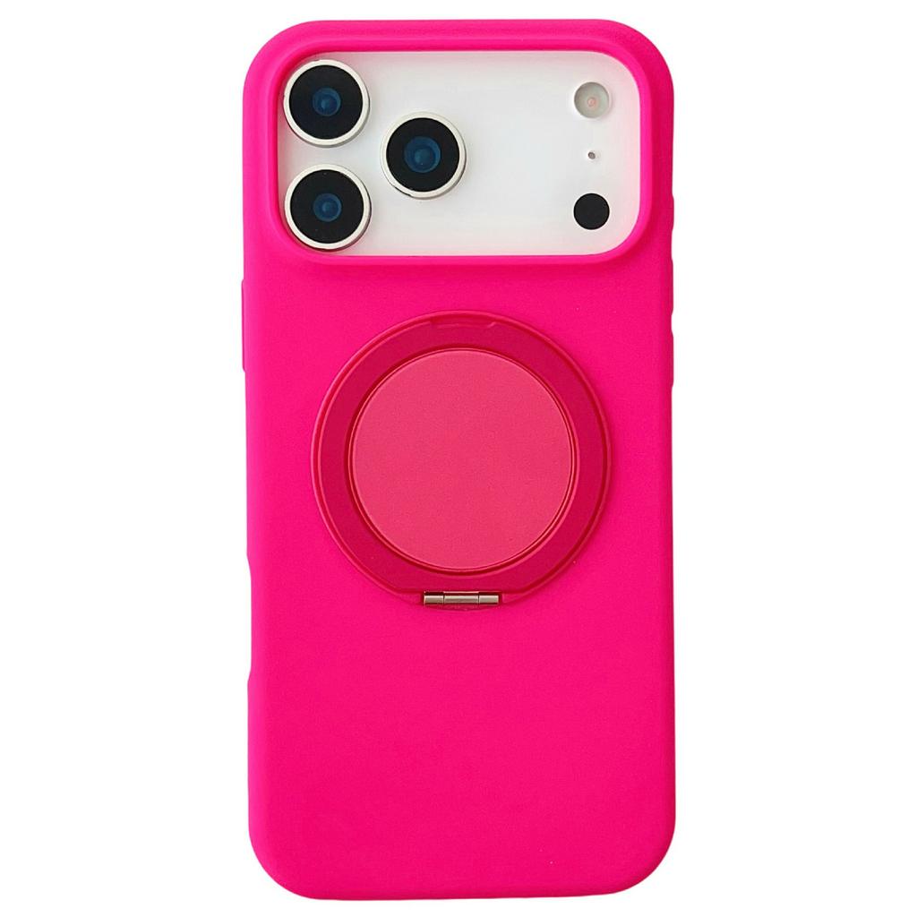 For iPhone 17 Pro Max Case Compatible with MagSafe Rotating Kickstand Silicone PC Phone Back Cover