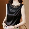 Women's Lace Satin Sleeveless Camisole Tank Top