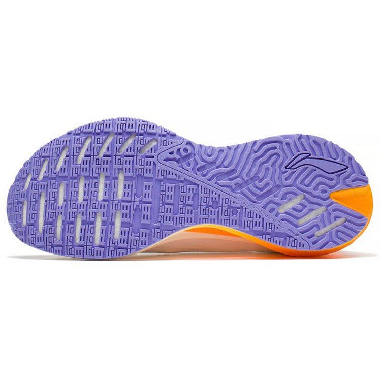Li Ning Shadow Essential Низкие беговые кроссовки с нескользящей подошвой и дышащей поверхностью Женские Бело-оранжевые ARRS004-1