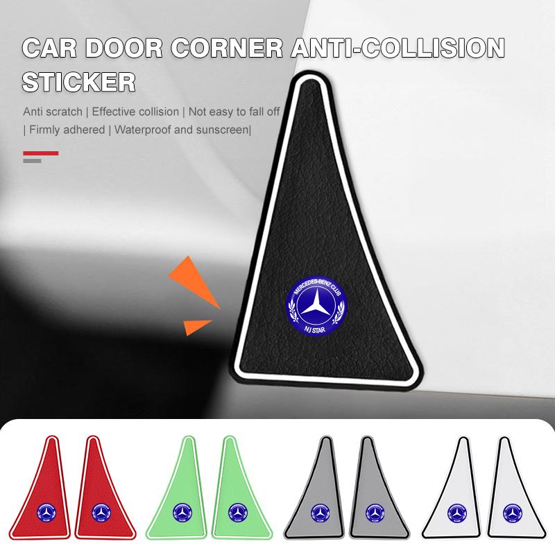 CRR1 2pcs Car Door Corner Anti-Collision Protector Bumper Sticker For Mercedes Benz C180 C300 W124 W176 W177 C200 C260 GLC CLE CLA