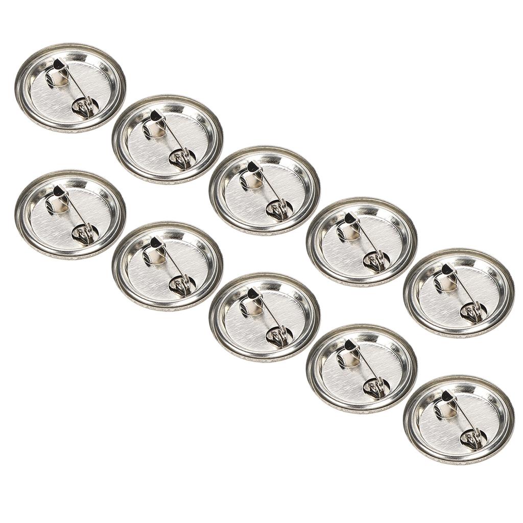 100pcs Blank Pin Button Round Safety Badge Emblem Medal Parts Supplies for Handicraft Gifts Souvenirs