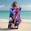 Personalized customized proof beach towel with Genshin Impact characters pattern - soft, absorbent,quick-drying,perfect swimming,camping&bathing