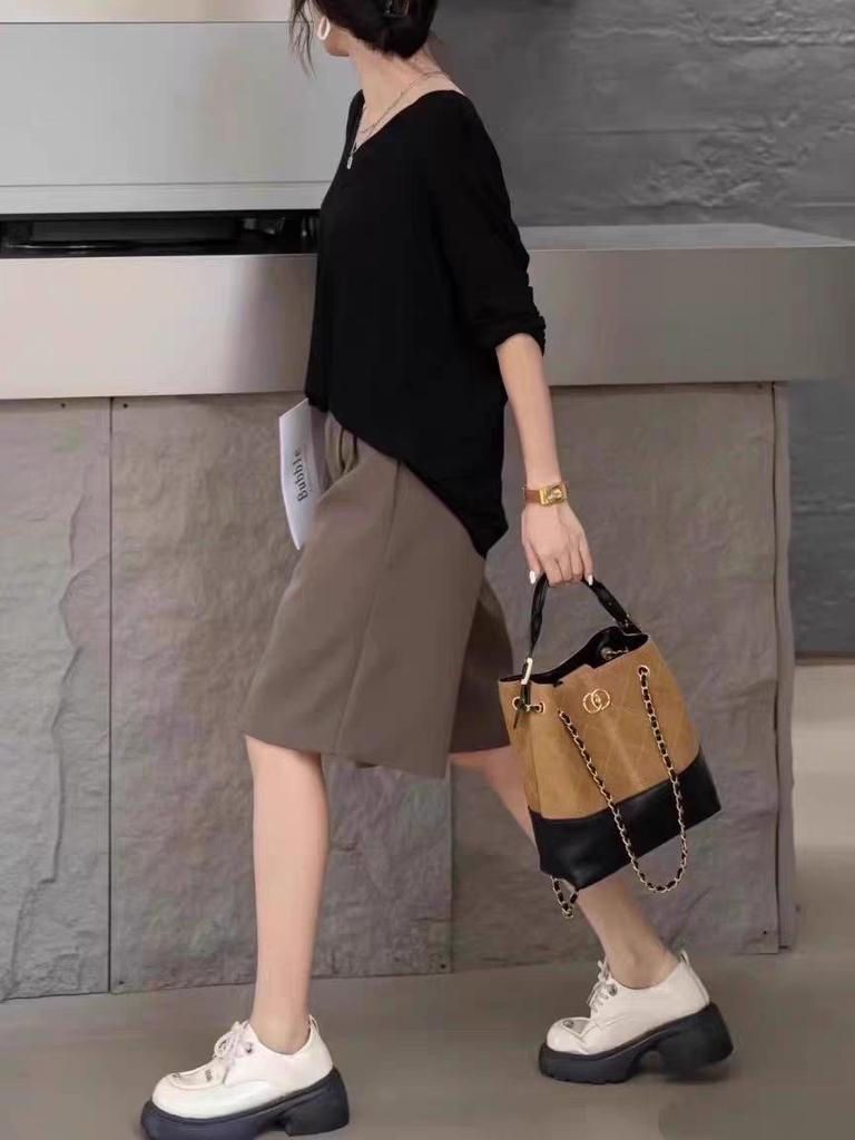 Chic Retro Suede Diamond Pattern Leather Tote Bag for Women