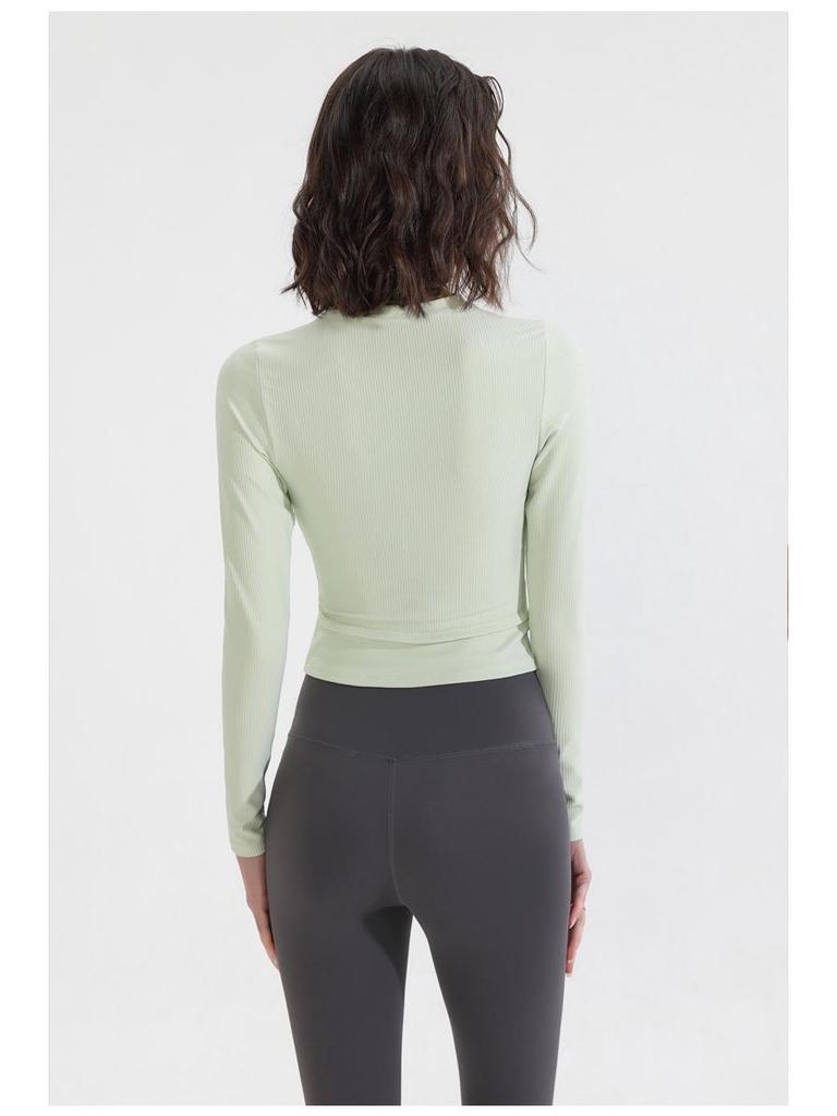 Women's Quick-Dry Yoga and Fitness Long-Sleeve Sports Tops for Autumn/Winter
