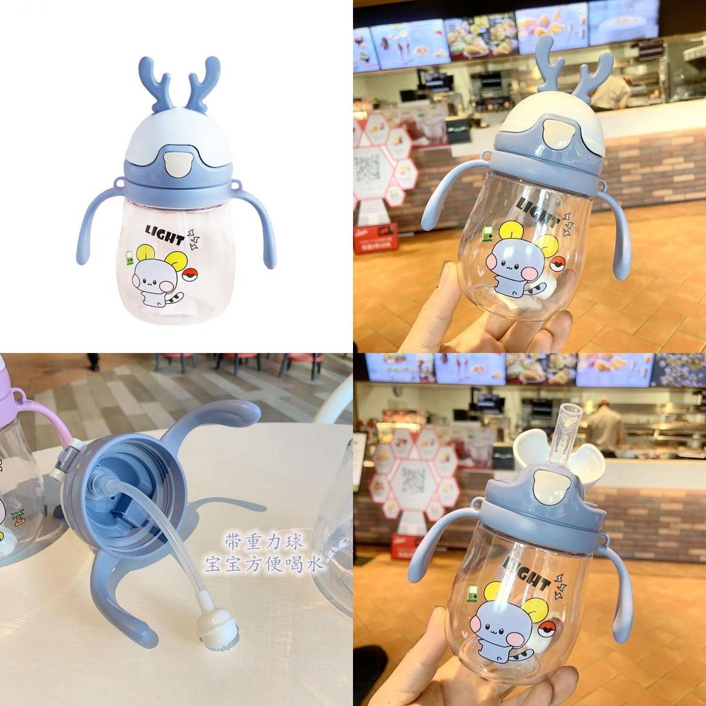 Cartoon Style Children's Drinking Cup With Straw Leak-proof And Durable Ideal For Home And Outdoor Use 370ml)