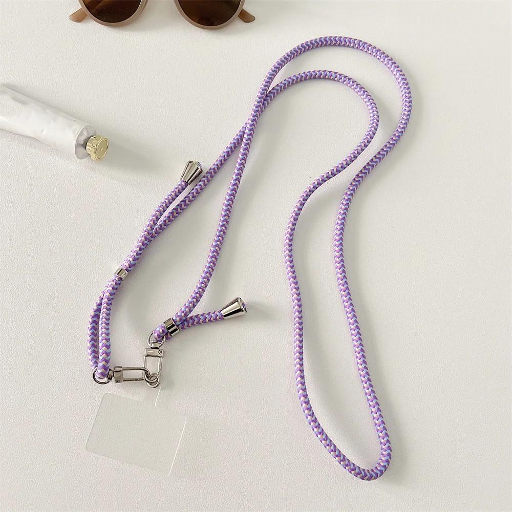 Красочные ремешки для мобильных телефонов, милые спортивные регулируемые ремешки, стильный длинный веревочный кулон для телефона для iPhone 14Pro, нейлоновый ремешок