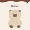 Cartoon 3D Bear Universal Car Seat Cushion Covers Plush Backrest for Autumn Winter Warm Cute Designed Seat Accessories