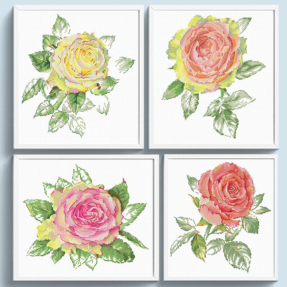 Набор для вышивки крестом «Роза» из эко-хлопка 11CT, 35x40 см