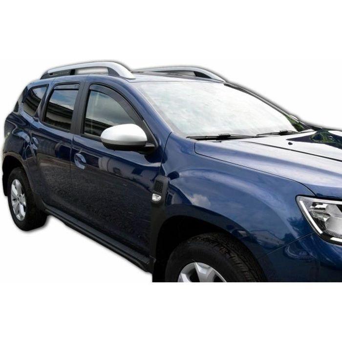 Дефлекторы воздуха - J&J AUTOMOTIVE - Dacia Duster 2017-2024 - Тонированные - Усиленный акрил - Простая установка